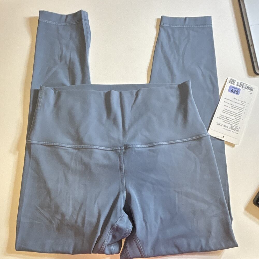 lululemon Align High Rise Leggings 25" Womens 8 Blue Stretch Pockets